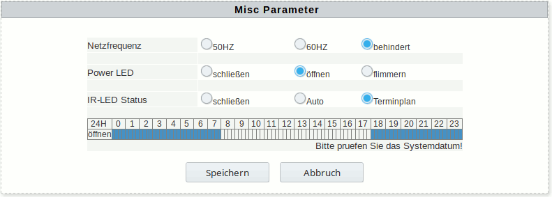 einstellung nachtsicht